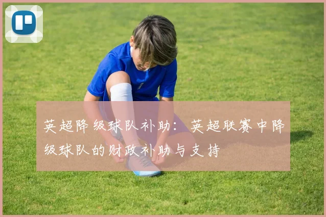 英超降级球队补助：英超联赛中降级球队的财政补助与支持